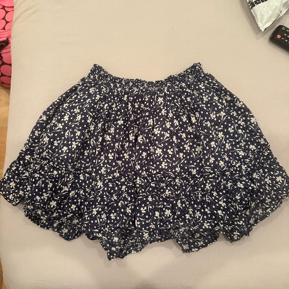 Ralph Lauren Blue and White Floral Skirt